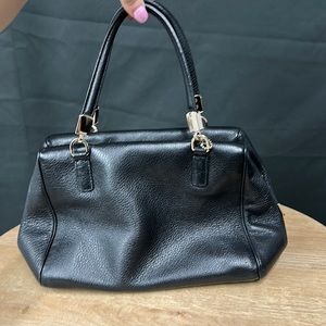 Black Leather Coach Small Mini Petite Bag